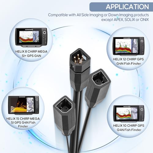 Image of 720101-1 9M SIDB Y 9-Pin Side Imaging Dual Beam Splitter Cable Fits for Humminbird for Helix Side Imaging Products & Dual Beam Transducers