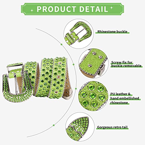 TINIDI Luxury Strap Men Women Rhinestones Belt Western Bling Bling Crystal Diamond Studded Belts2