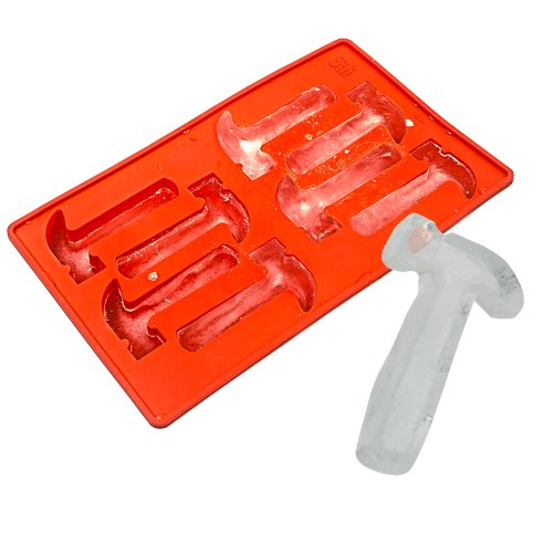 Molde de silicona para cubos de hielo con forma de martillo miniatura 3