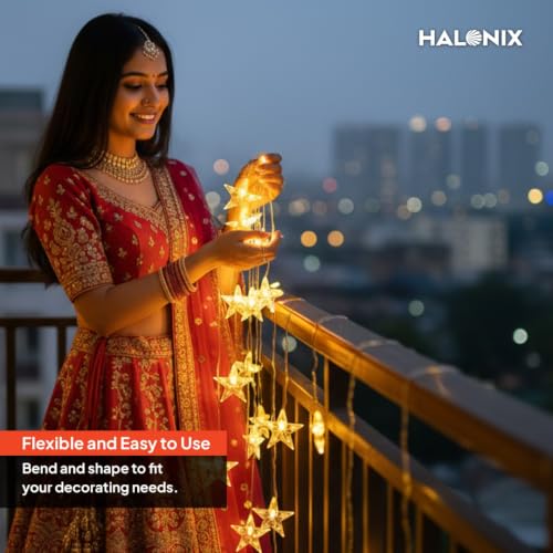 Image of Halonix Decorer Torrent 10 x 5 Bright Led String Light | Diwali Light | Christmas Light | Wedding Light | Festive Lights for Home Decoration (Yellow, 4 Meters, Pack 1)