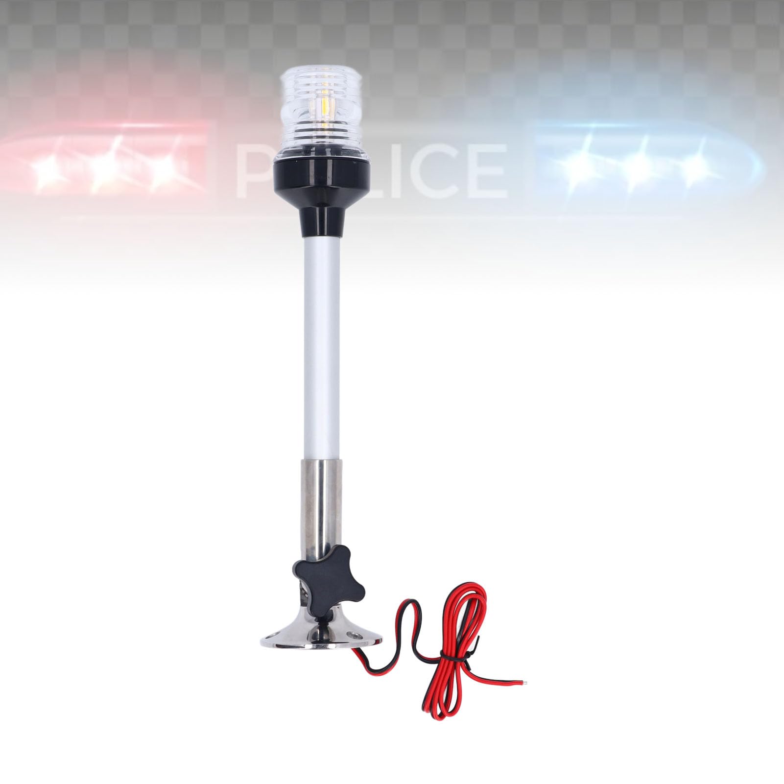 LED Piega la Luce della Poppa della Barca con Grado Marino e Design Ad Alta Efficienza Energetica, 12 Pollici 12-24VDC, IP66 Impermeabile, visibilità di 2nm, per Pescherecci Pesca a Pontone, Luce