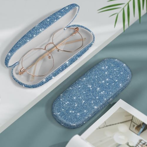 Image of FINTIE Hard Shell Eyeglasses Case, Portable Protective Glasses Cover Eyeglass Holder Box with Cleaning Cloth for Men Women