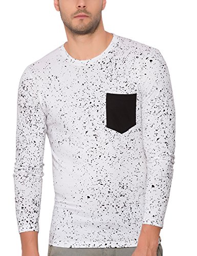 Image of CAHOOT Men's Polka Printed White T-Shirt