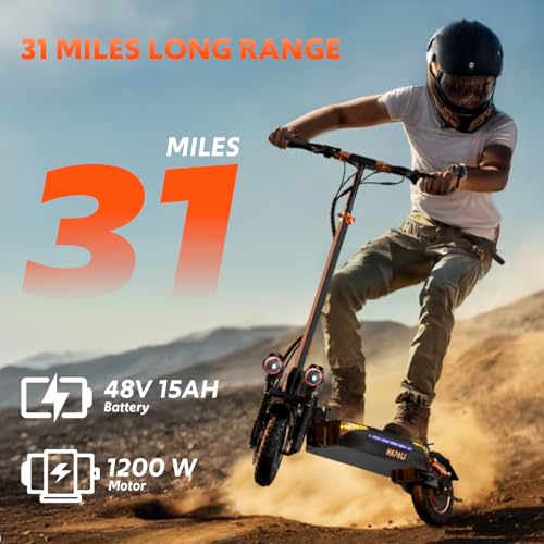 Image of Off Road Electric Scooter for Adults, 1200W-2000W Motor, 31-40+ Mile Range, 10.5-11 inch All-Terrain Tires & Dual Suspension