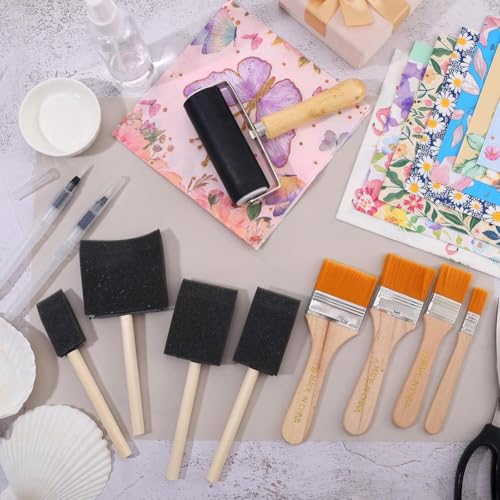 Botella pulverizadora y accesorios de decoupage con rodillo de 10cm 2