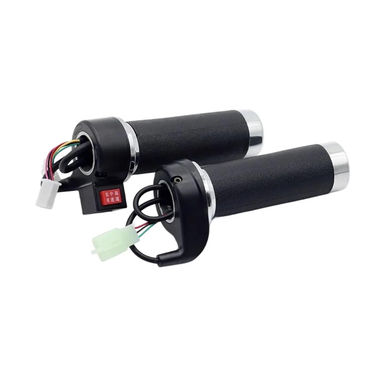 Empuñaduras Manillar Manija del Acelerador Empuñadura Giratoria Izquierda O Derecha Regulación De Tres Velocidades O Normal Funda De Goma para Manillar De Scooter Ciclomotor(Three-Speed Pair)