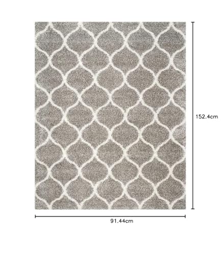 Image of Shaggy Carpet for Living Room 3 X 5 FEET Fluffy Plush Area Rug, Thick Fur Floor Carpet Modern Cozy Rug for Home Decor, Kids Room Bedside Hall, Durable Comfortable Shaggy Rug (Lightgrey)