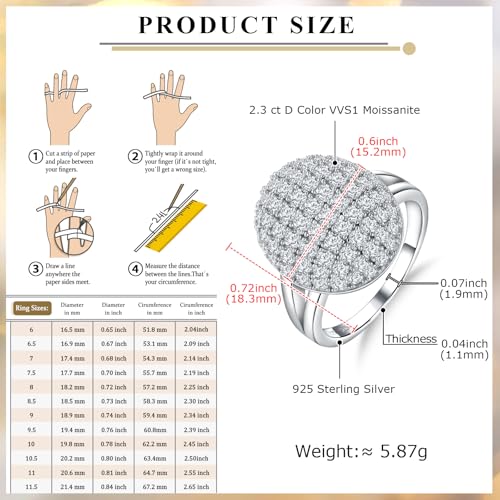 Moissanite Engagement Ring, Heart Solitaire Ring, Sterling Silver Radiant Cut Created Diamond Promise Ring in Heart/Pear/Princess/Round Shape, Size 6-103