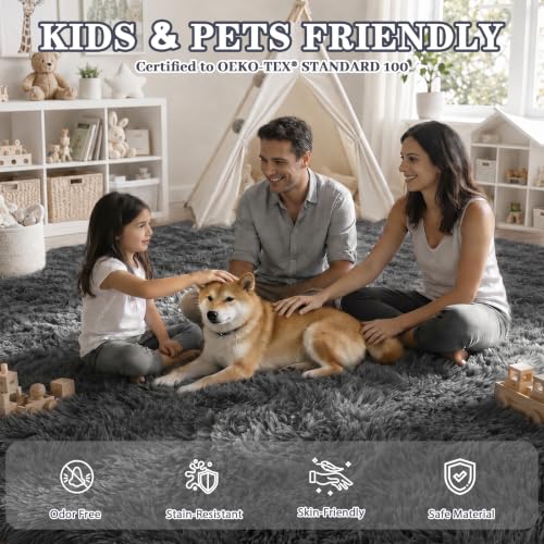 5'x8' MXSANYOO Fluffy Ultra Soft 1.8 High Pile Shag Area Rug 19.99 + Free Shipping + 50% Off Code VT8DBT5T - image 6