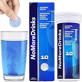 NoMoreDrinks Alcohol Cravings Reducer - Stop Drinking Alcohol Supplements & Liver Detox with Milk Thistle, Dandelion Root & Kudzu Root for Liver Support - 1 Pack (B08C63NG84)