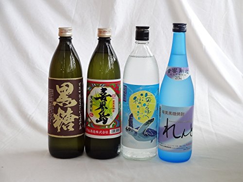 Amazon.co.jp: 黒糖焼酎4本セット 黒麹仕込み 甕壺三年貯蔵海亀の 