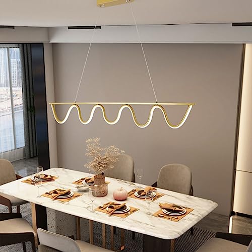 Lustre LED à ondes longues architectural au design minimaliste suspendu - 3