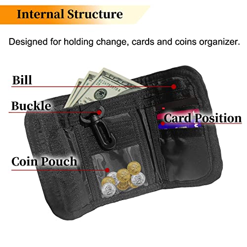 Tactical Wallet Coin Pouch, Small Coin Purse for Men, Cash Change Wallet Key Pouch Holder, EDC Pouch Case with Buckle.4