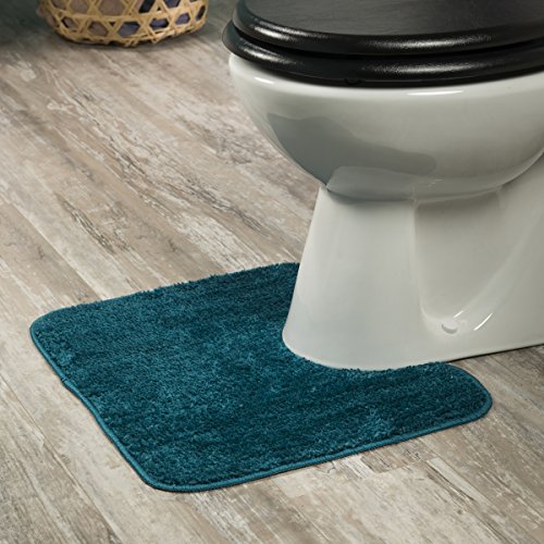 Sealskin Doux Toilet Mat, Polyester, Petrol Blue, 45 x 1 x 50 cm