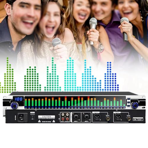 Mezclador de Audio Estéreo Dual, Ecualizador Gráfico de 31 Bandas, Controlador de Efectos para DJ, Procesador Digital para Estudio de Grabación miniatura 1