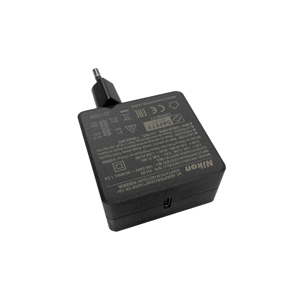 Nikon Adattatore EH-8P, CA Caricabatteria USB-C, 45w, Power Delivery, Nero