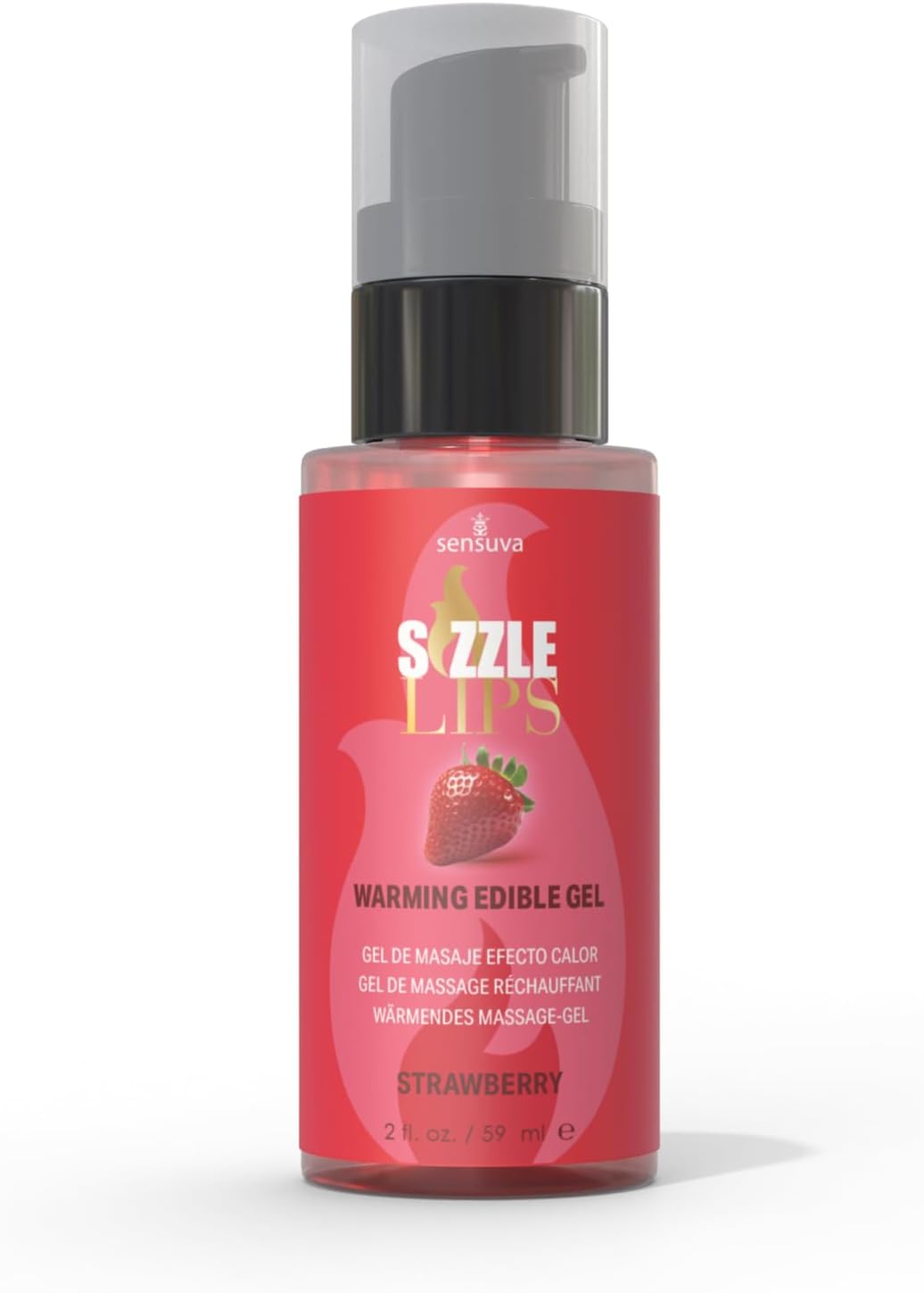 Sensuva Sizzle Lips Edible Warming Gel (Strawberry, 2 fl.oz)