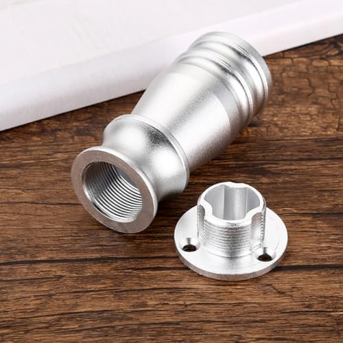 Runde eloxierte Aluminium-Oberfläche, 8–15 cm Höhe, 4 Stück, für Sofas, Tische und Heimdekoration, Upgrade (Silber, 12 cm)