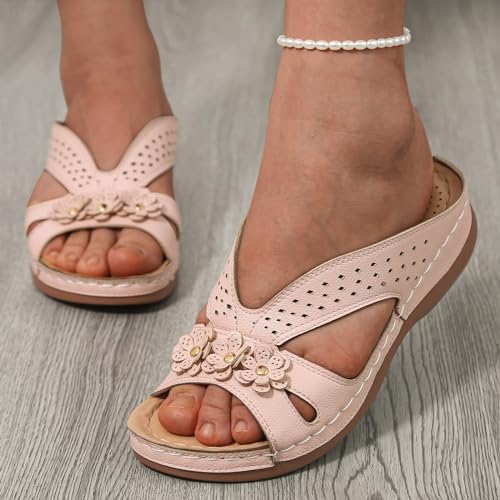 2025 Ladies Lightweight Summer Memory Foam Slip-On Slide Shoes