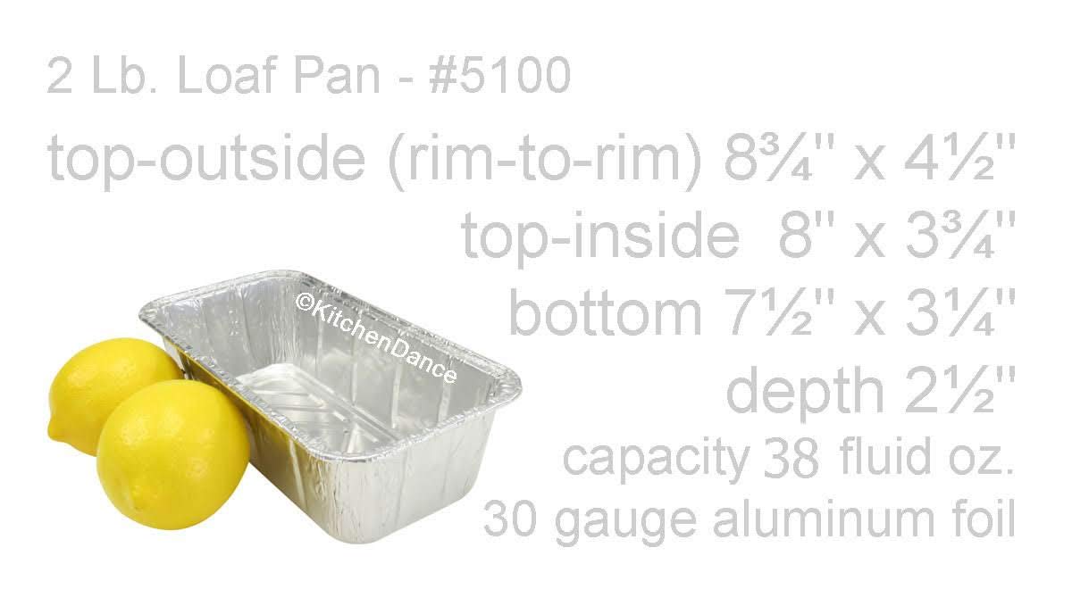 Disposable Aluminum Standard 2 Lb. Loaf Pan , 8½