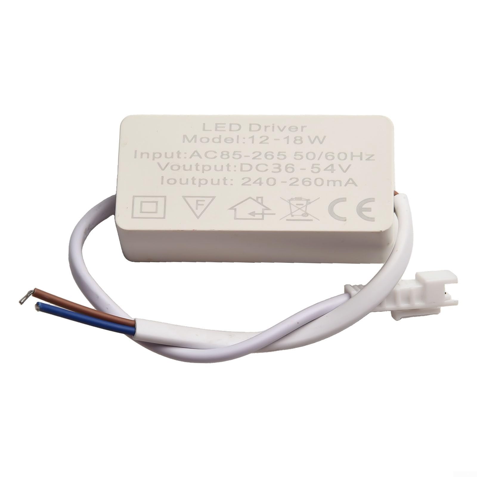 LED Driver Power Supply 3-5W 4-7W 8-12W 18W 24W, Constant Current Driver for LED Light Transformer(12-18W)