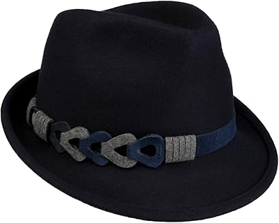 Lierys Colwood Trilby Wool Hat Women/Men Navy 6 3/4-6 7/8
