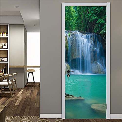 DFKJ Autoadhesivo Renovar Decoración para el hogar Etiqueta de la Puerta Impresión Animal Art Papel Pintado Impermeable Mural Armario Renovación Calcomanía Imágenes A4 86x200cm