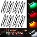 Produktbild Etomvoop 8 x LED-Seitenmarkierungsleuchten, wasserdicht, 4 LEDs, für 12 V-24 V, LKW, Anhänger, Wohnmobil, Boot, Marine (weiß)