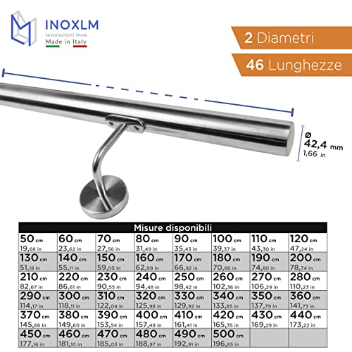 Garde-corps d'escalier contre les chutes rampe inox 304 robuste 3m - 3