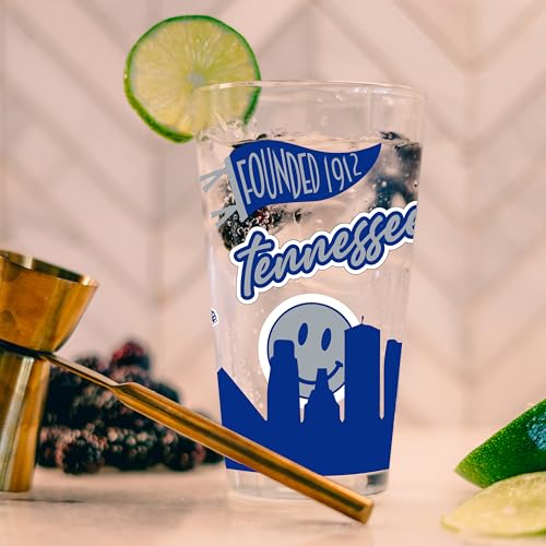 Image of Logo Brands NCAA 16 oz Pint Glass - Durable Glass With Bold Team Color- Chip-Resistant Rim Drinkware For Fans, Tailgates, Home Bars & Everyday Use