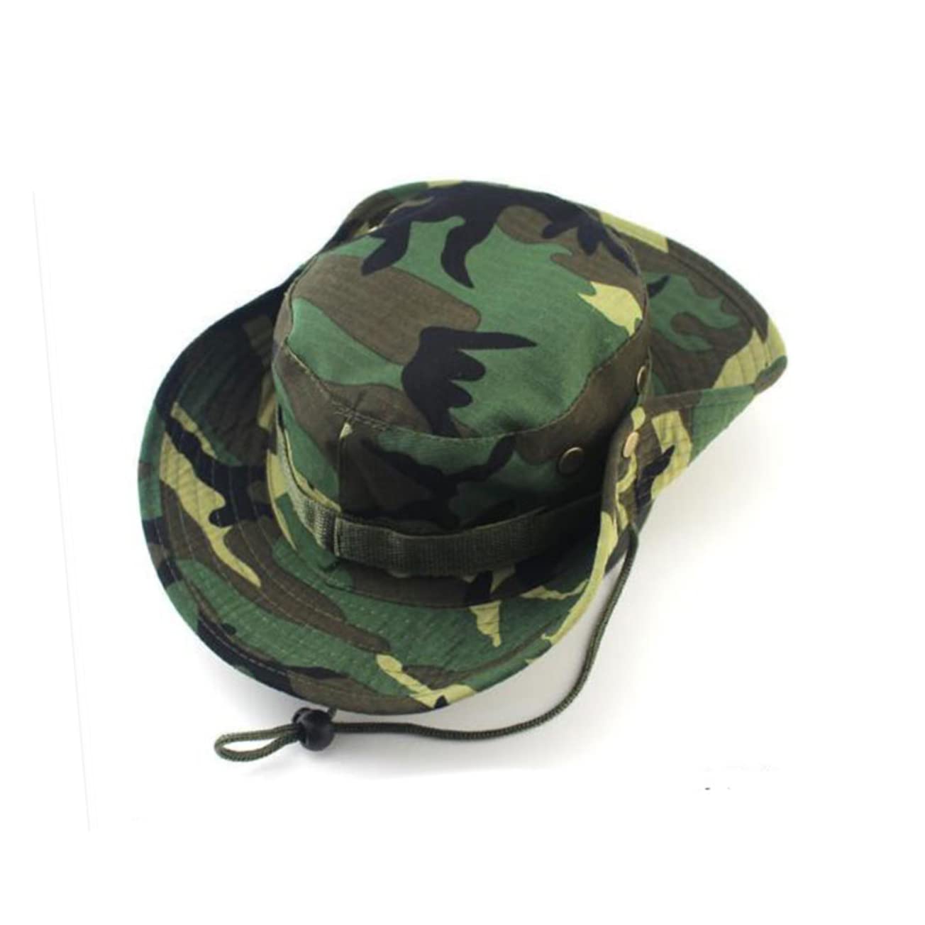 PRETYZOOM Men's Women's Style Bush Cap Hiking Fishing Button 4 Ventilation Holes Camouflage