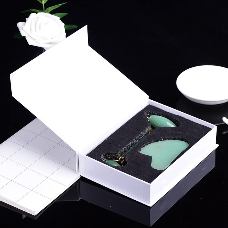 Dongling jade roller scraping set face rolling device beauty lift natural jade scraping board acupoint stick meridians