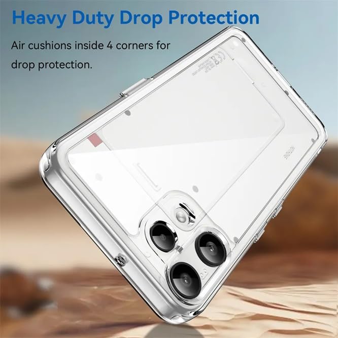 Image of REALCASE Nothing Phone 3A Lite Back Cover Case | Scratch Resistant Protective Crystal Clear Transparent | Bumper Back Cover Case for Nothing Phone 3A Lite 5G