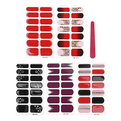 5 Blatt Weihnachten Nagelaufkleber Nagelabziehbilder DIY Festliche Nageldekorationen Weihnachtsdekoration