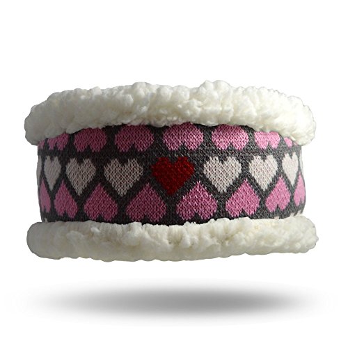 Pudus hearts valentines adult one size cozy winter headband