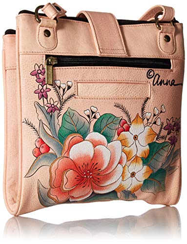 Anna by Anuschka Genuine Leather Travel Organizer, Triple Compartment - Hand-Painted Original Artwork2