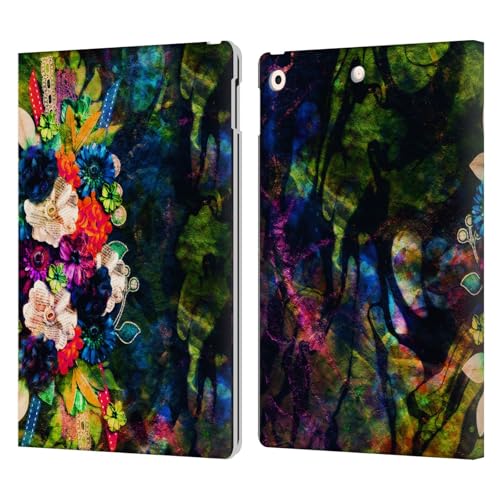 Étui portefeuille cuir iPad 10.2 Haroulita housse protection tablette fleur
