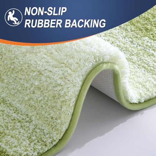 Image of OLANLY Bathroom Rugs Mat 36x24, Extra Soft Absorbent Microfiber Bath Rugs, Rubber Backing, Quick Dry, Machine Washable Bath Mats for Bathroom, Tub and Shower, Home Decor Accessories, Mustard Yellow