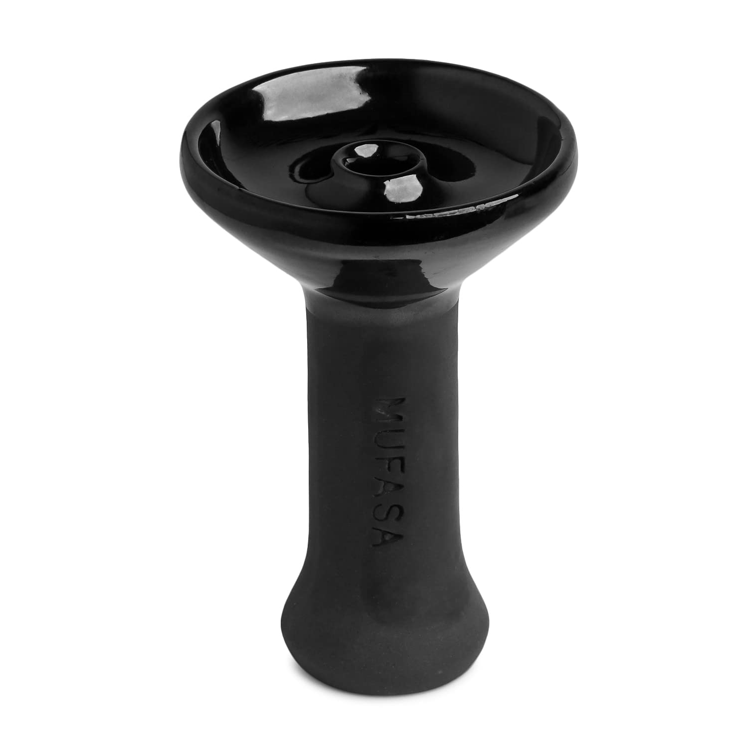 Professional Premium Clay Hookah Bowl - For Massive Thick Clouds - Fits of Shisha - Black