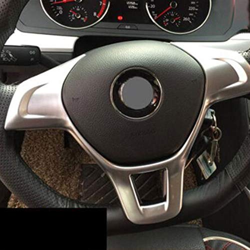 Vikep Auto Steering Wheel Cover ABS Trim Decoratie Sticker Fit For Volkswagen VW Golf 7 GTI MK7 POLO 2014 2015 Jetta MK6 2015 Accessoires (Color Name : Black) - Image 3