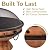 Sunnydaze 31-Inch Large Outdoor Fire Pit - Wood Burning Fire Pit for Outside with Log Poker and Spark Screen - Copper Finish