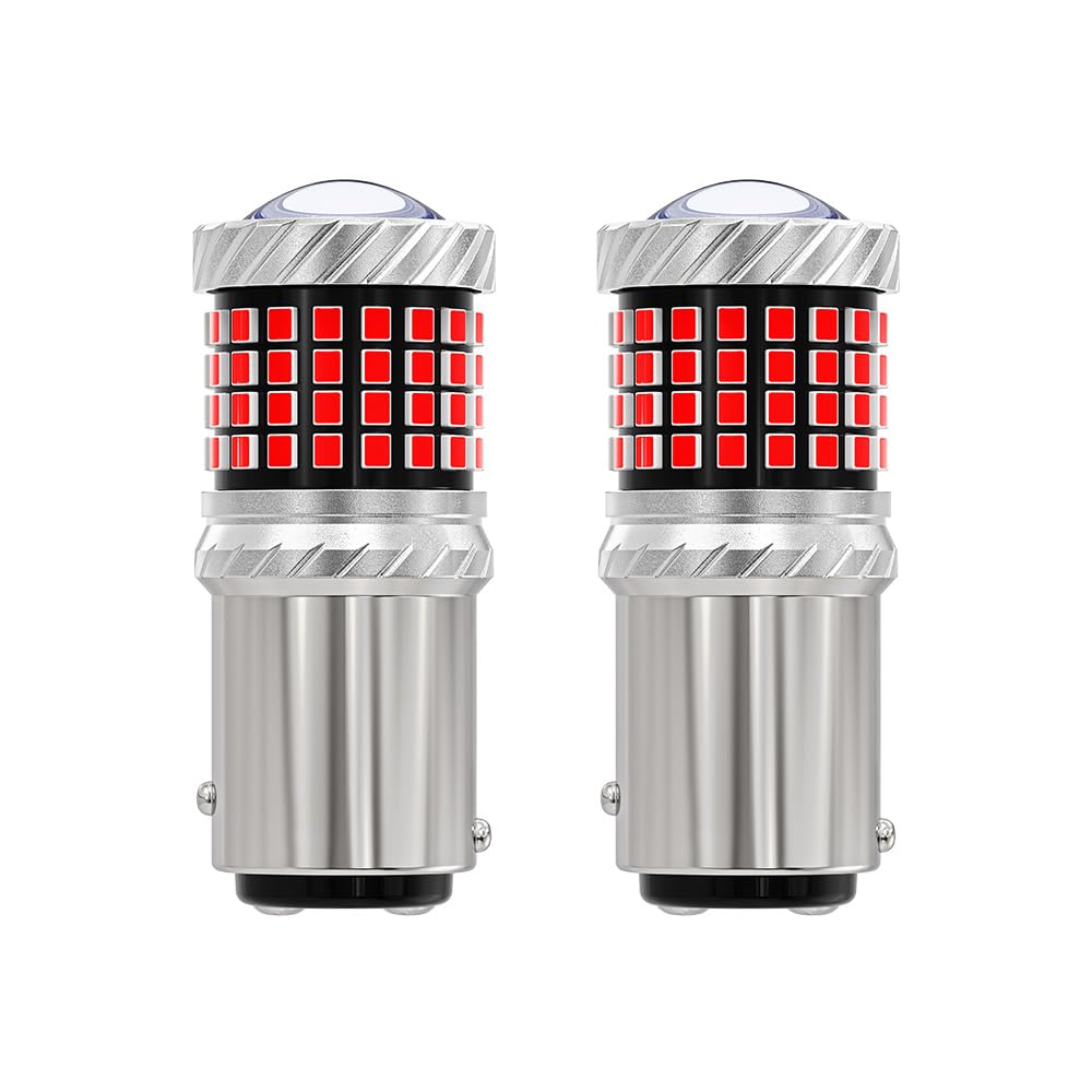 Automaze Upgraded 1157, Dual Point Canbus LED, 87 Led's 870 Lumens, Red Bulb for Tail Lights Brake Lights 400% Super Bright LED Replacement for Tail Stop Brake Signal Running Lights, Pack of 2-picture-12