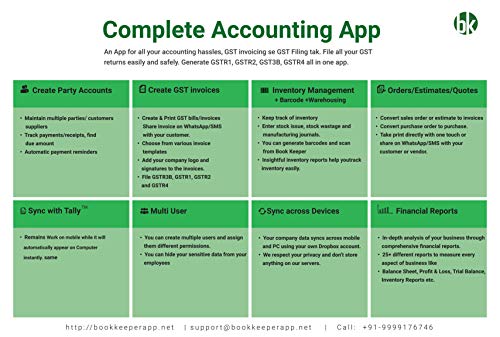 Image of Book Keeper Accounting Book Keeper App - GST Accounting Software - One Device Yearly