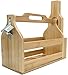 Sorbus Wooden Bottle Caddy with Opener & Sampler Boards, Drink Holder for Beer, Soda, Perfect for Bar, Pub, Restaurant, Brew Fest Party, and More, Bamboo
