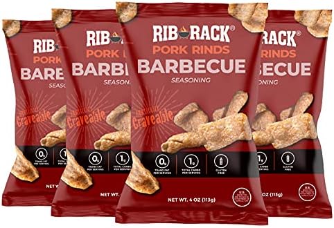 Rib Rack Pork Rinds, Barbecue - 4 x 4 oz image 4