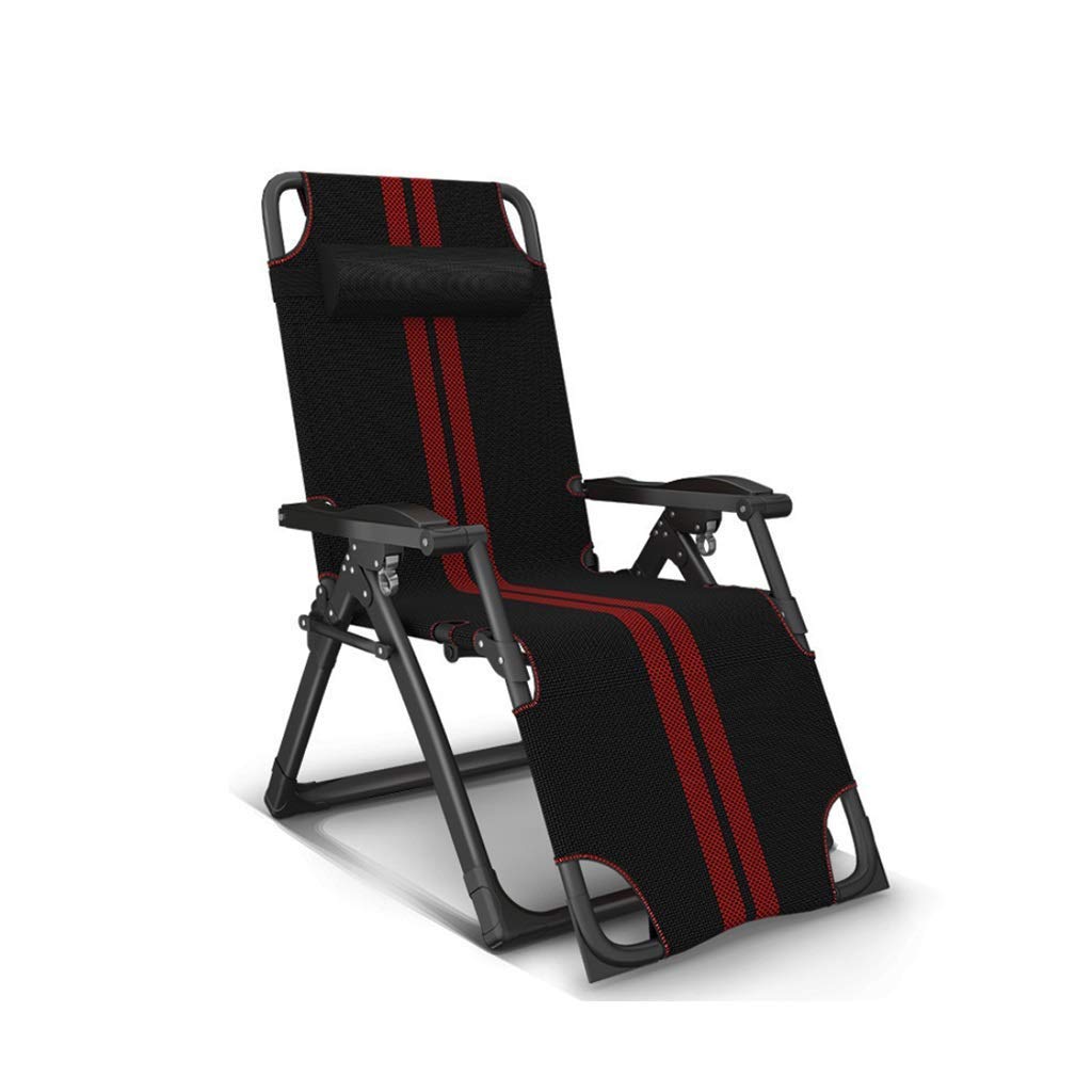 Meubles de jardin pliants et inclinables avec assise imperméable rouge