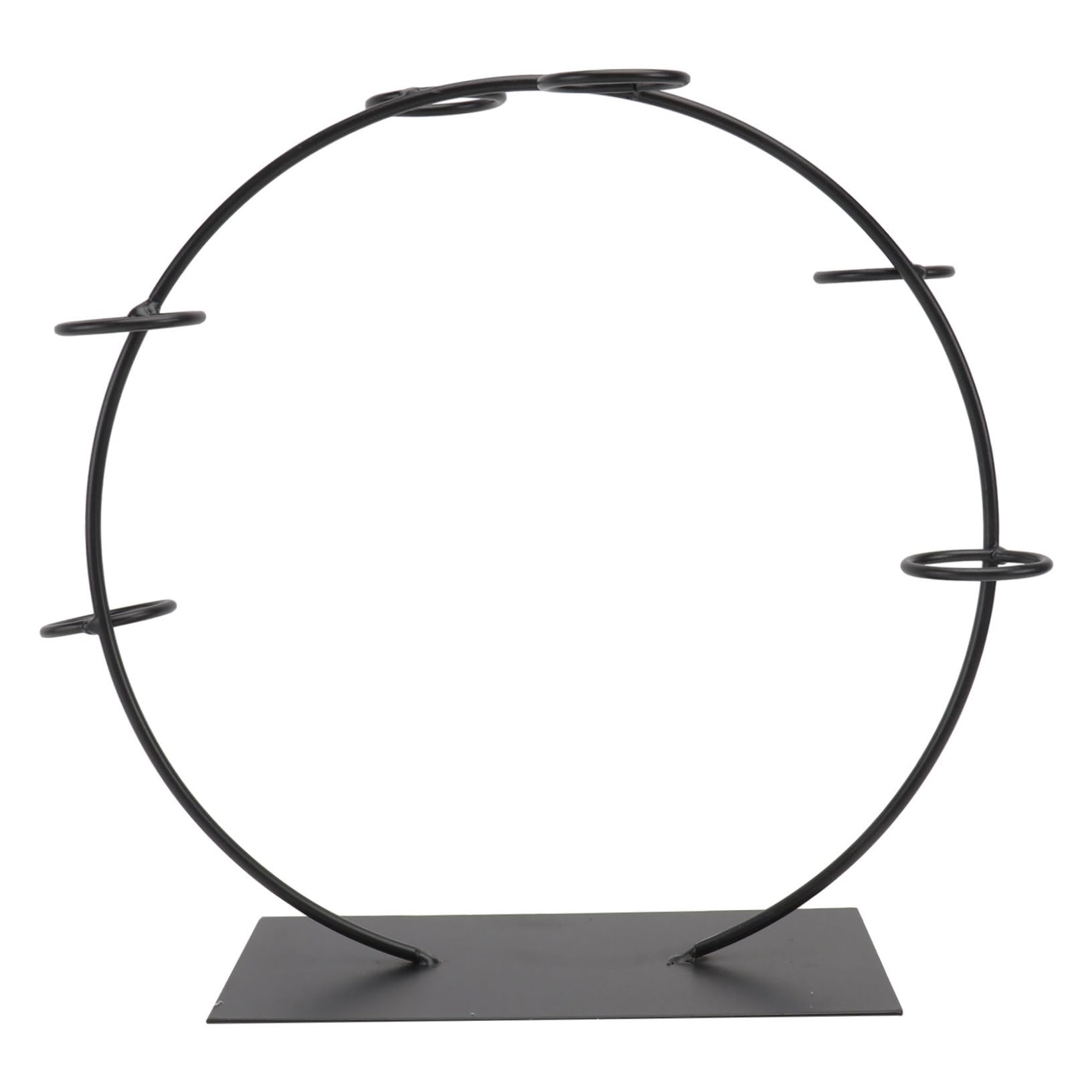 Zerodeko Supporto Dessert 6 Slot in Metallo Nero per Matrimoni | Base Piatta Circolare, Stabile Sul Tavolo, per Pasticcerie e Allestimenti Dessert