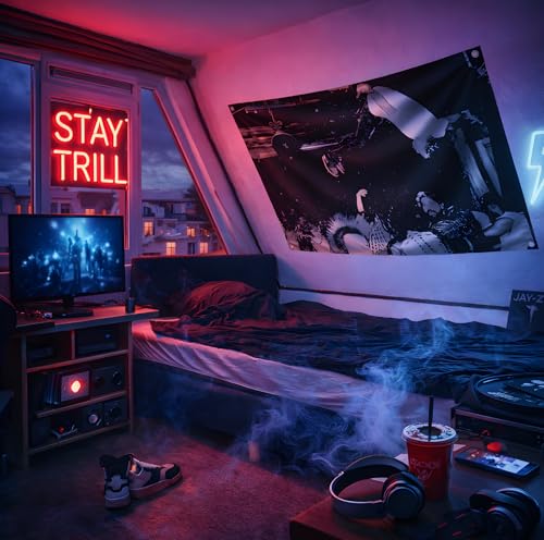 Drapeau Playboi Carti avec 4 œillets pour déco de dortoir - 7