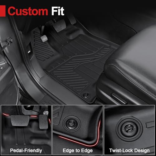 Image of Floor Mats for Honda Pilot 2016-2022 8 Seat (No Elite Models)