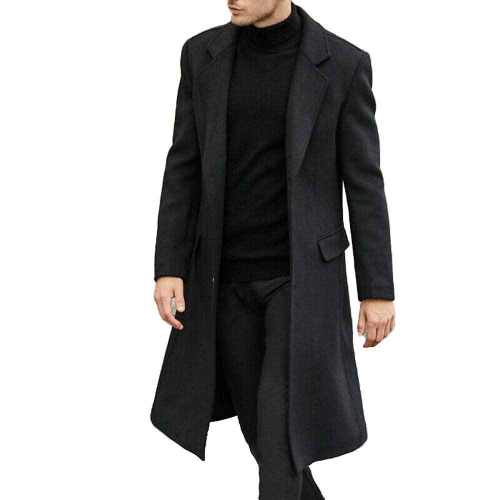 luotian-0 Men's French Woolen Coat Business Down Jacket Trench Topcoat Long Peacoat-picture-18